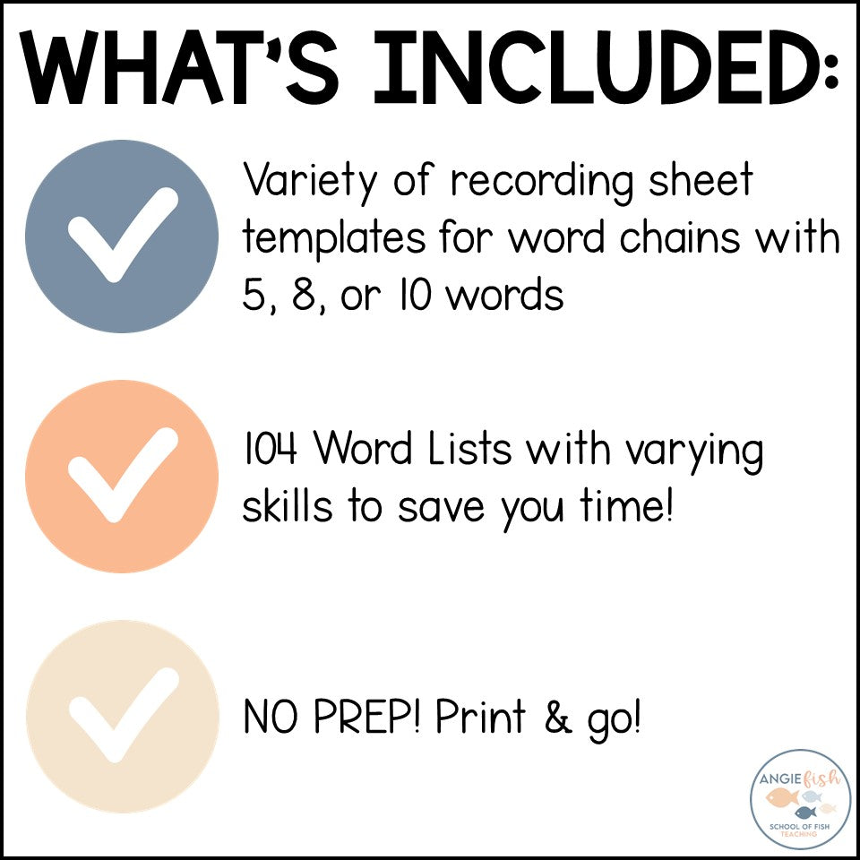 Word Chains | Word Chaining | Word Ladders | Science of Reading Aligned