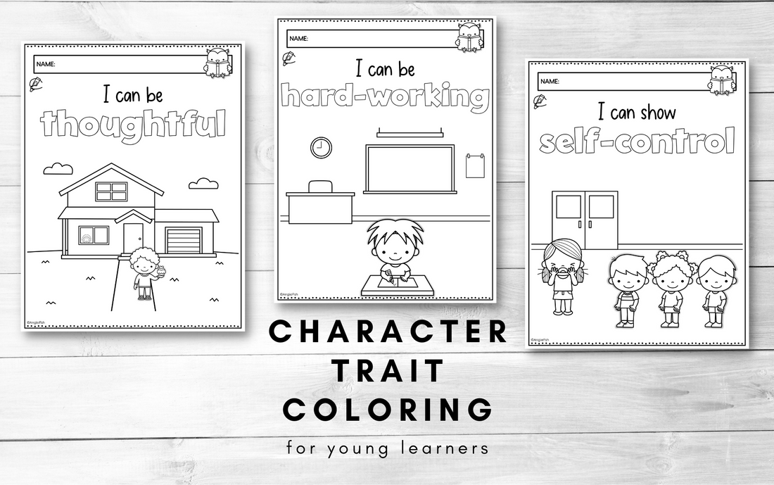 Teach character & build a positive classroom community with SEL Coloring Pages!