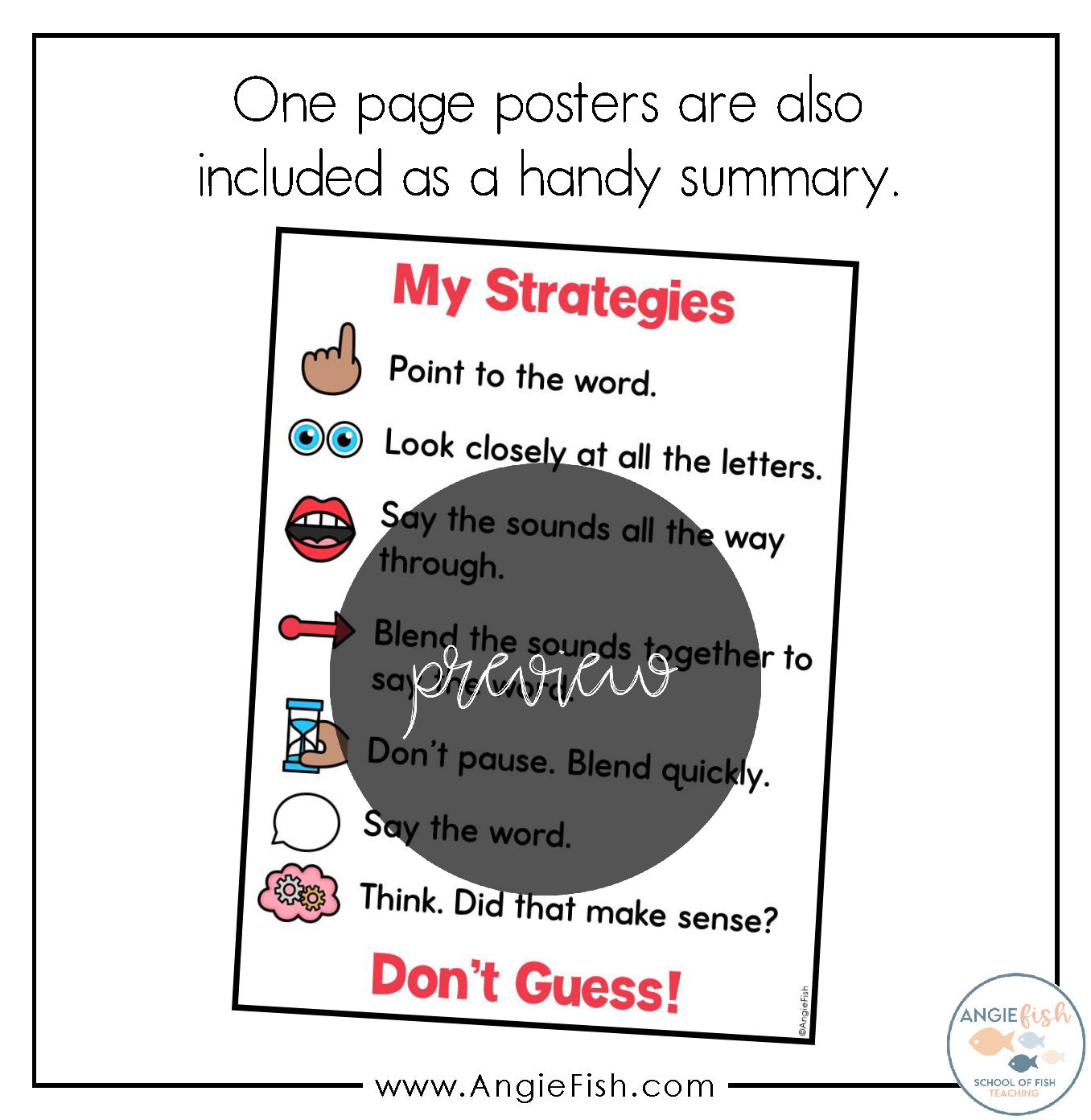 Science of Reading Decoding Strategies | Science of Reading Strategies Posters